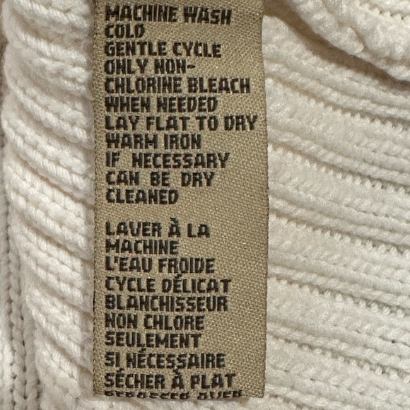 Jones New York Country Cream White Open Cable Knit Sweater Women's Small Casual - Picture 6 of 6